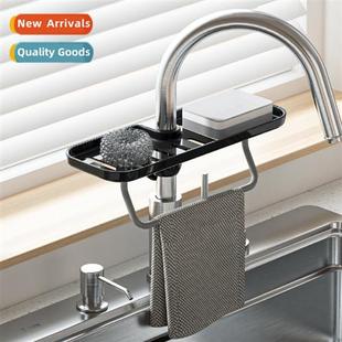 Faucet shelves kchen sink storage draining rack sink rag hol