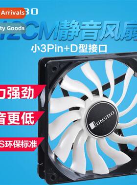 JONSBO/ 12020 12CM Chassis Fan 13 Blades 20mm Ultra Slim Sma
