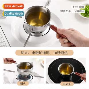 Extra-thick stainless steel splash frying pan hot oil skille