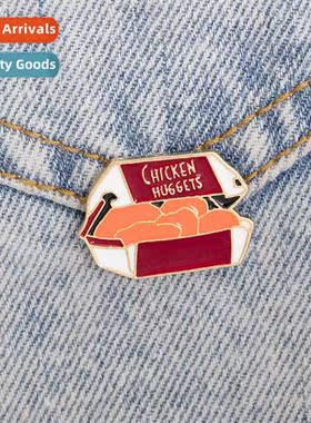 Alloy brooches carto french fries fried chicken creative dri