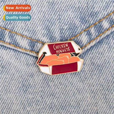 Alloy brooches carto french fries fried chicken creative dri