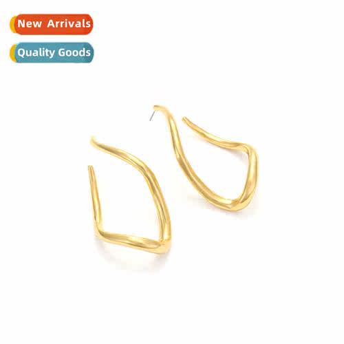ZA fashi persaly irregular circle earrings light luxury simp