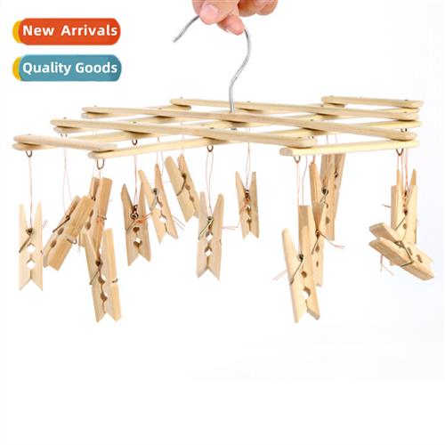 Bamboo 16 Clip Sun Rack Multifunctial Trouser Rack Pant Hold