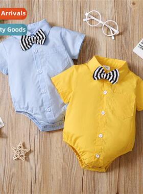 ins baby spring  autumn  2021 new n solid color short-sleeve