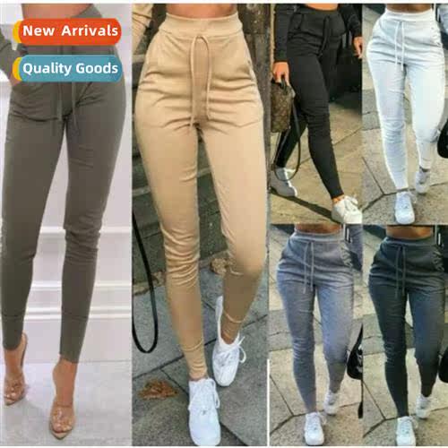 2023 Womens Jogger Pants Casual Athletic Solid Color Elastic