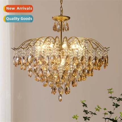 Light luxury crystal chelier atmosphere household living roo