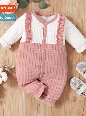 ins baby spring  autumn  2022 new n baby girl solid color lg