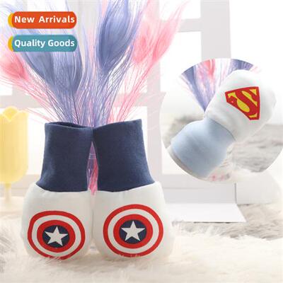 Infant drawstring adjustable protective gloves newborn baby