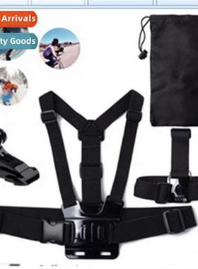 适用gopro11 chest strap set  three go pro headband action ca