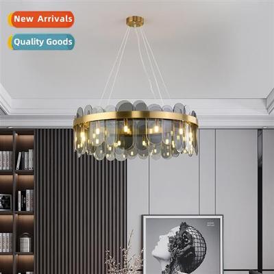 Post-modern light luxury living room crystal chelier creativ