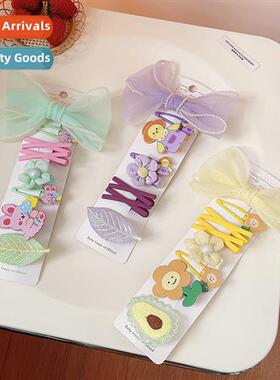 Childrens  clips summer 2022 new girls bow  clip clip headdr