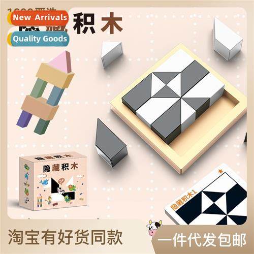 New hidden blocks puzzle educatial toys for children spatial