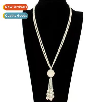 n versi   fashi pearl tassel sweater chain lg secti   fall