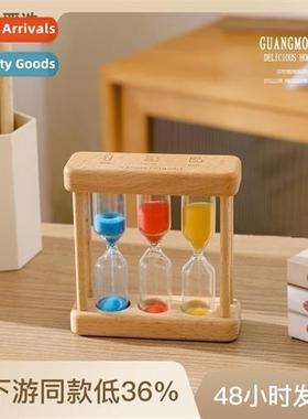 Wooden 1/3/5 minutes childrens teeth brushing hourglass crea