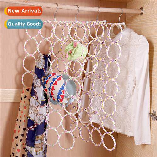 Paper Rattan Clos Rack 28 Ring Scarf Holder Scarf Holder Tie