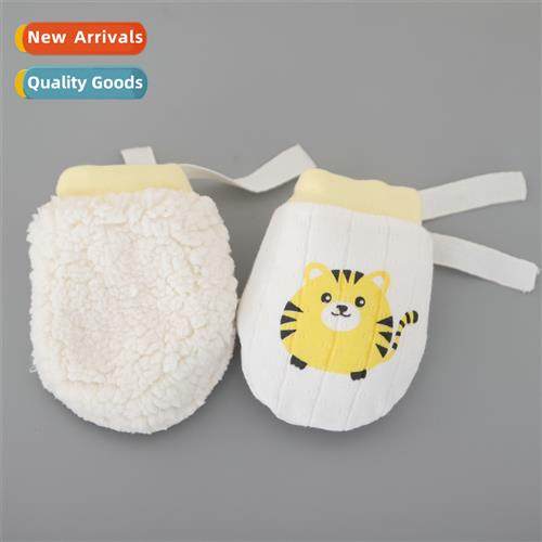 Baby drawstring adjustable physical anti-scratch gloves baby