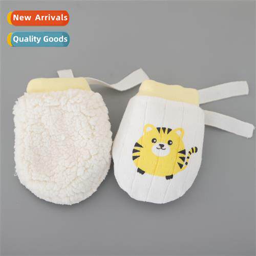 Baby drawstring adjustable physical anti-scratch gloves baby