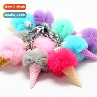 mesh pendant ice cream bag New keychain