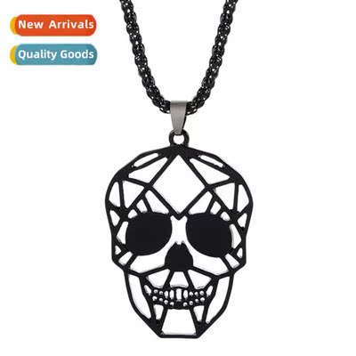 New Skull Necklace Persalised Punk Gothic Hip Hop Skelet Sku