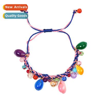 ZA Bohemian Hmade Braided Shell Bracelet Exaggerated Beaded