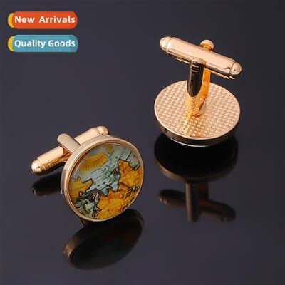 New Accessories Earth Planet World Pattern Time Gemste Mens