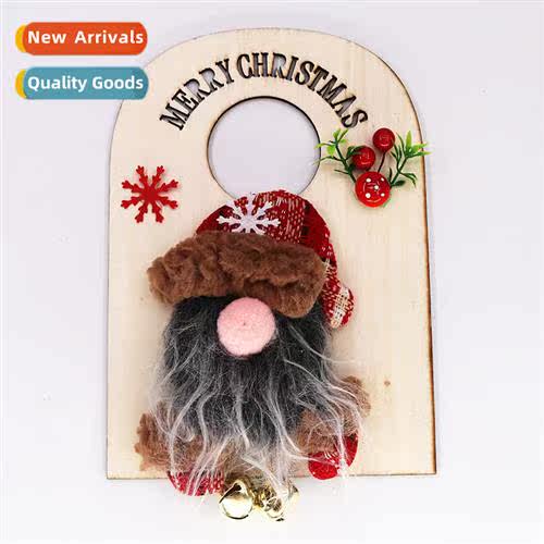Christmas Wooden Door Hanging Fabric Decoratichristmas Old M