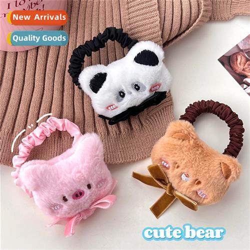 Cute carto plush animal  rope girls stereo dolls lear b head