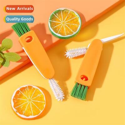 3149 3-in-1 Insulated Mug Lid Brush Multi-functial Groove Cl