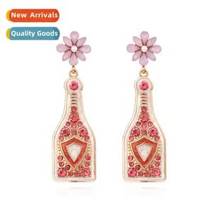 New creative diamd alloy hollow earrings atmospheric bohemia