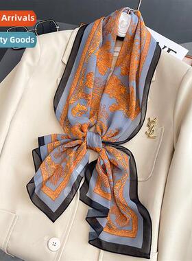 2022 Spring and Autumn new fashi Yangqi silk scarf female pr