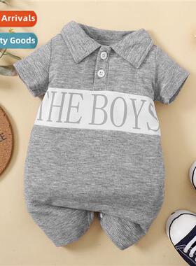 ins baby spring  fall  2022 new n baby boy letter print shor