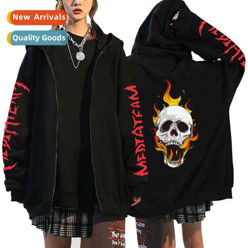2021 Dark Style Sweatshirt Womens Hoodie Goth Couple Hip Hop