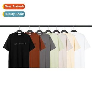 compound chest short sleeve letter fog ESSENTLALS new