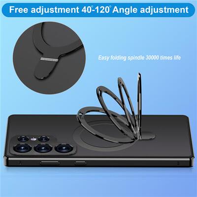 适用Samsung S23Ultra Finger Ring Bracket Magnetic Clip Mirro