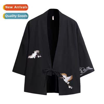 2021 Spring new Chinese style linen Tang jacket mens loose t