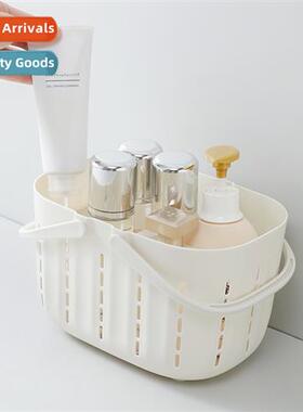Hollowed out plastic hheld bath basket bathroom wash storage
