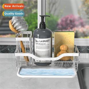 Kchen Removable Drainage Rack Stainless Steel wh Brush Baske