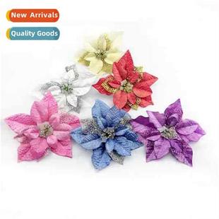 Flower Blue Rose Triple Purple Christmas Silver 21cm Gold