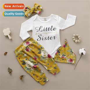 print 2020 sleeved winter new top Girls letter fall