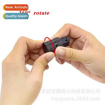 适用Gopro 360 degree rotating base CNC aluminum selfie stick