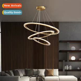 All copper lamp light luxury circle living room lamp modern