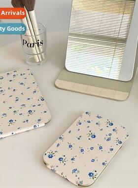 Small fresh floral folding mirror ins style students dormory
