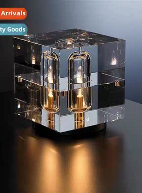 All copper crystal table lamp modern simple bedroom study be