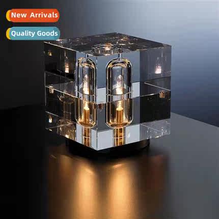 All copper crystal table lamp modern simple bedroom study be