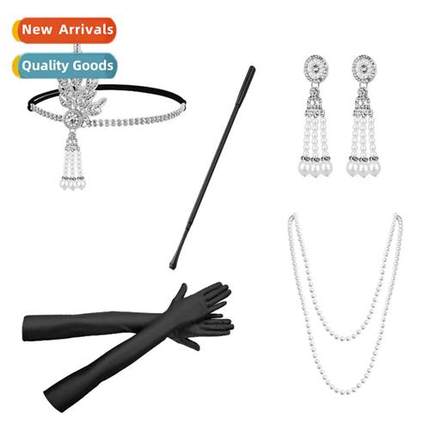 1920s Gatsby Bachelorette Party Set Decoratis wh Diamd Tiara