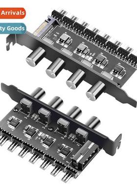 Computer Case Fan Speed Ctroller Hub 3pin/4pin Stepless Vari