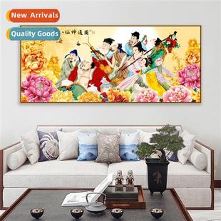 modern Chinese Eight painting large new room Diamd living