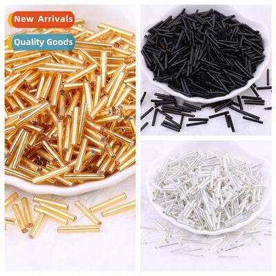 Filling silver tube rice beads diy weaving bracelet necklace