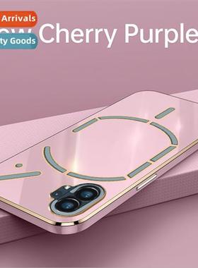 适用Nothing Phone 1 Electroplating Phone Case 6D Solid Color