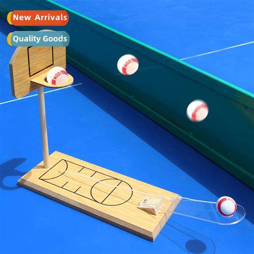 Wooden desktop shooting game machine mini basketball hoop sh